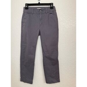 LOFT Outlet Petite Straight‎ Crop Pants Gray Women's Trousers Casual